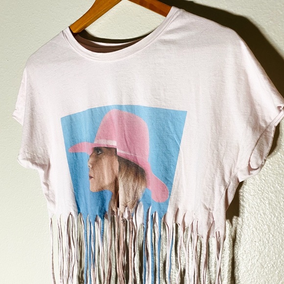 Lady Gaga pink fringe tshirt - Picture 2 of 6